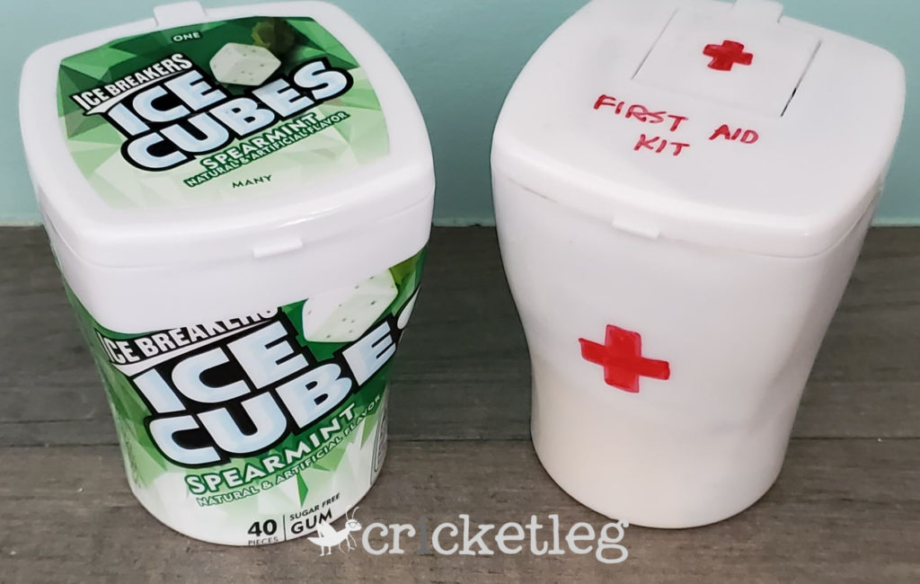 gum container mini first aid kit