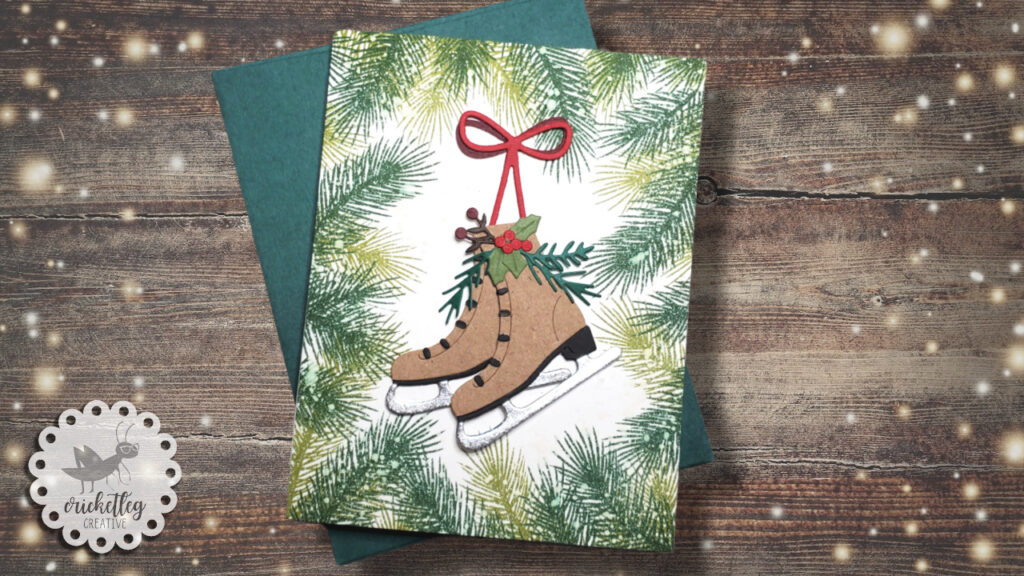 holiday ice skates card