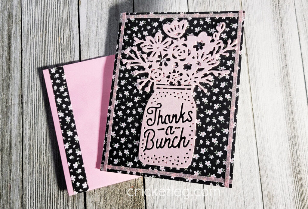 pink and black card